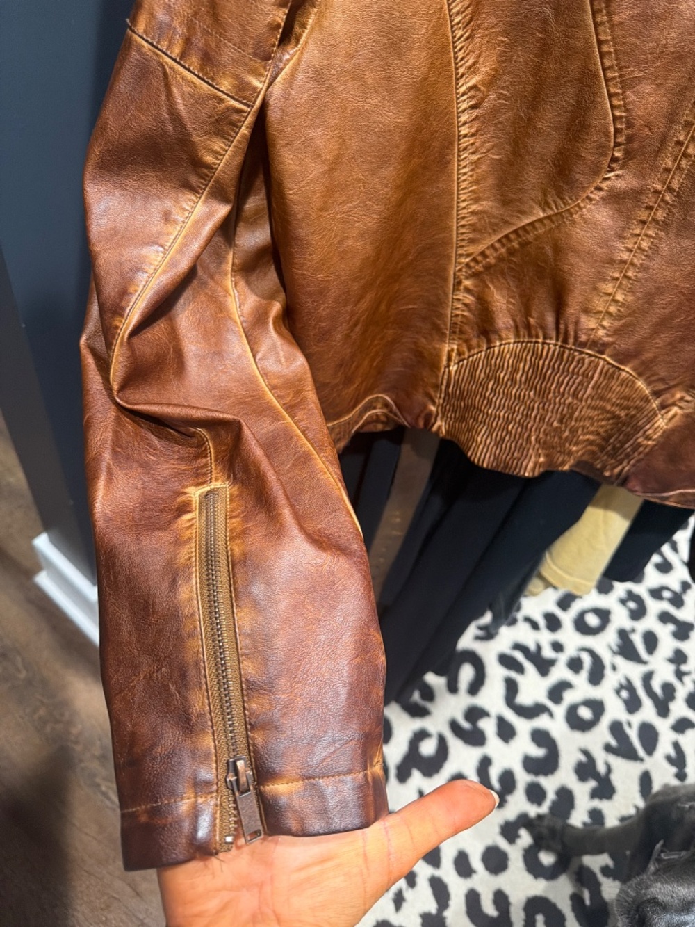BKE Faux Leather Moto Jacket - Picture 6 of 6
